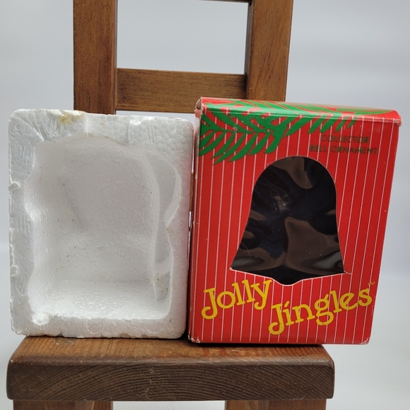 Vintage Jolly Jingles Hand Painted Porcelain Bisque Cat Bell Ornament 3"x2" - Picture 12 of 12